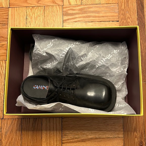Camper Camperlab Docko Negro 1978 Black Leather Clogs NIB Size 37 / 7 - Picture 2 of 7